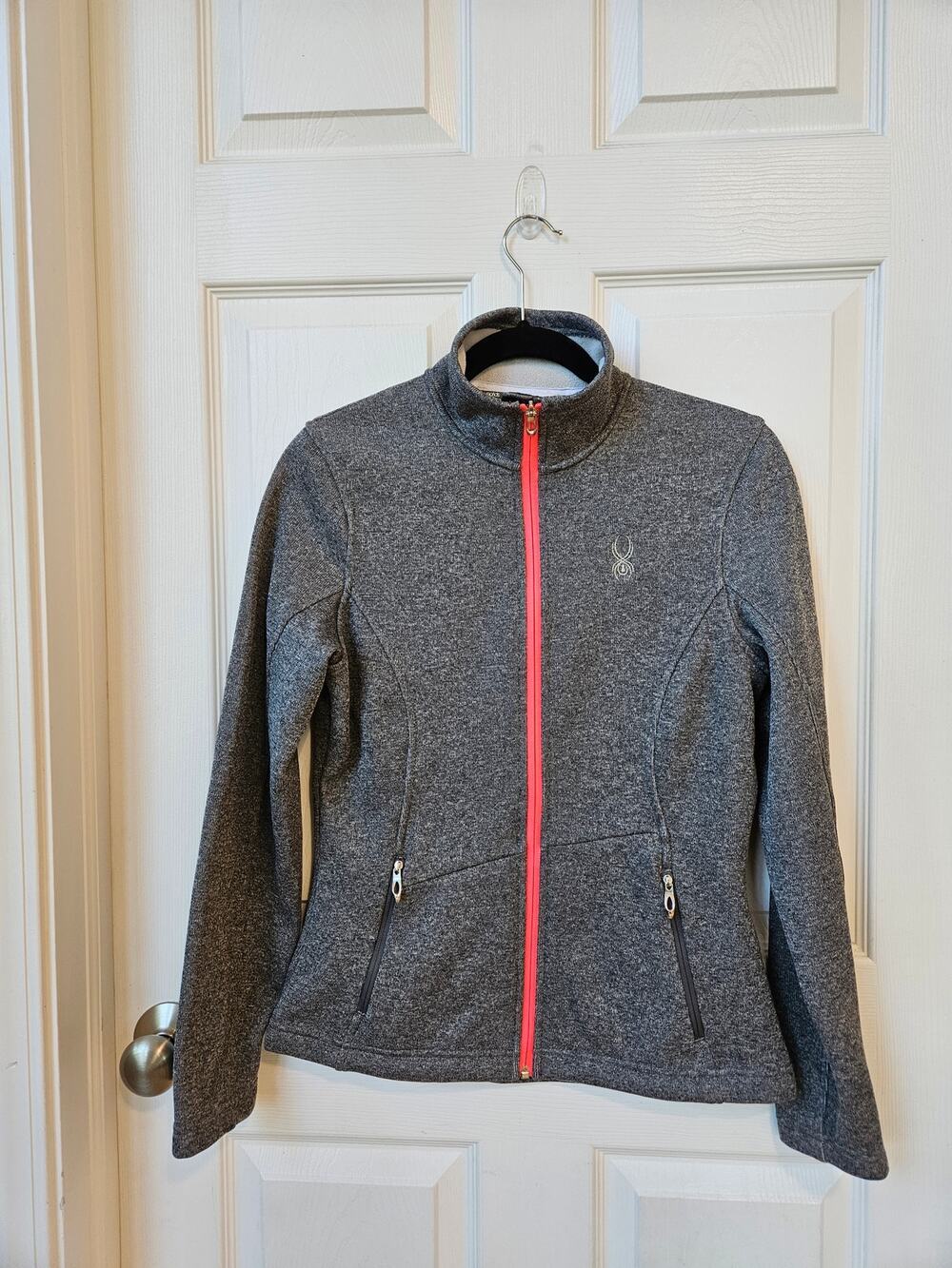 Spyder Core Sweater Jacket Womens Medium Gray Full Zip Athletic Fleece